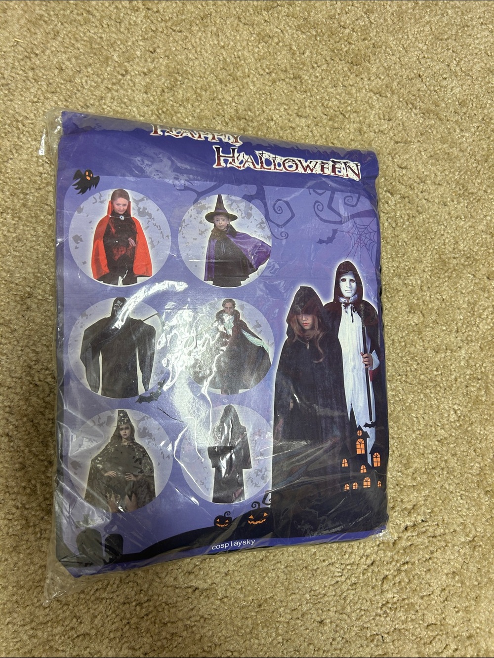 Halloween Cloak Costume - Black